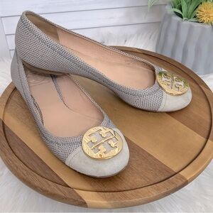 TORY BURCH Serena 2 Ballet Karung Montilla Print Snake Skin Flats Casual Sz. 8